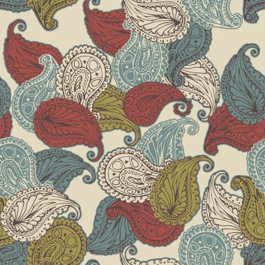 Paisley pürüzsüz desen.