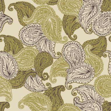 Paisley pürüzsüz desen.