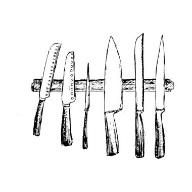 Knives sketch illustration