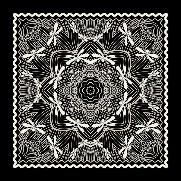 Siyah bandana baskı — Stok Vektör