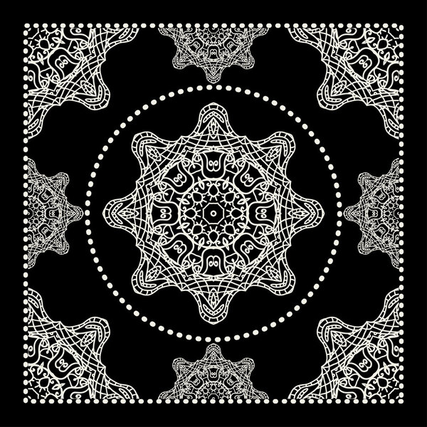 Black Bandana Print