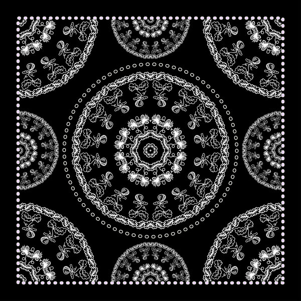 Black Bandana Print