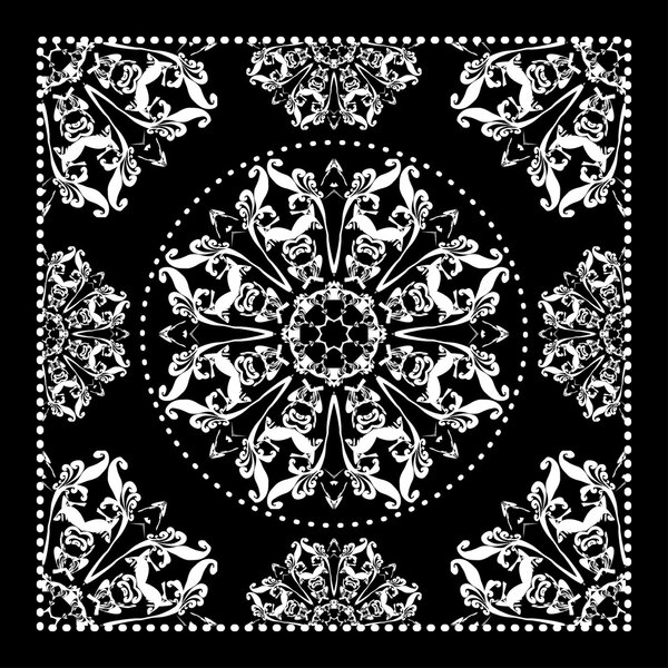 Black Bandana Print
