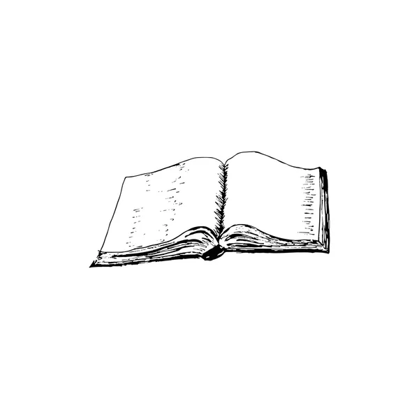 Otevřená kniha doodle — Stockový vektor