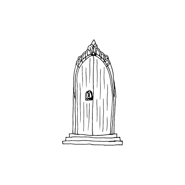 Двері, намальовані каракулі — стоковий вектор