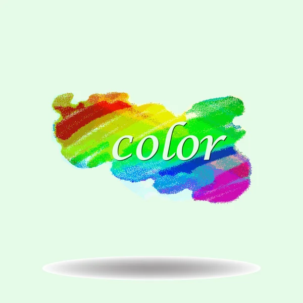 Tiza texturizada arco iris pincelada — Vector de stock