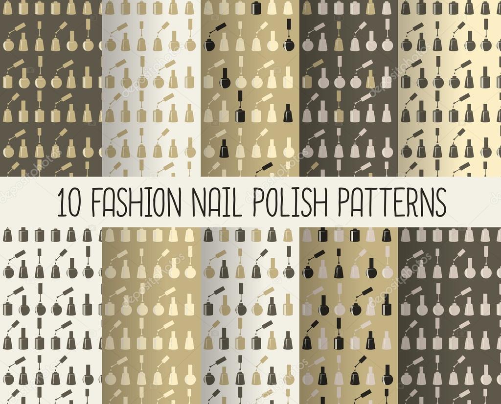 nail polish seamless patterns