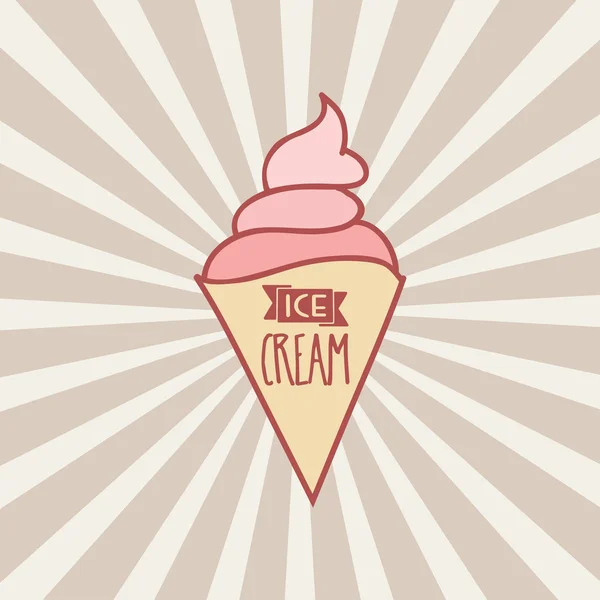 Sabroso logo de helado — Archivo Imágenes Vectoriales