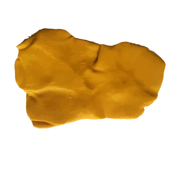 Plastilin gul etikett – stockvektor