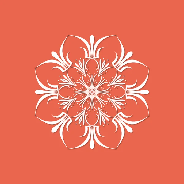 Naranja ornamento redondo — Archivo Imágenes Vectoriales