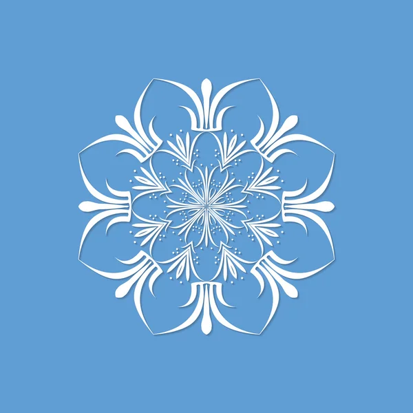 Ornamento redondo azul — Vector de stock