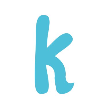 Mektup k kalın el çekilmiş