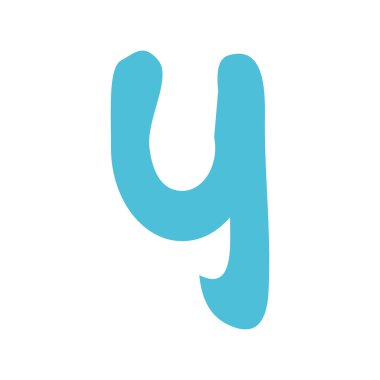 Mektup y kalın el çekilmiş