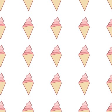 Dondurma dekoratif seamless modeli.