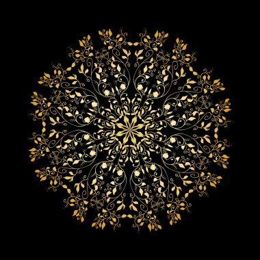 Yuvarlak süsleme. Arabesk Mandala desen.