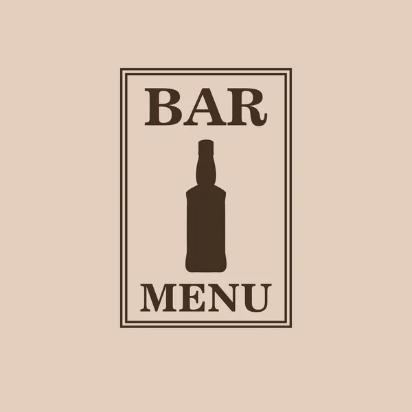 Bar menu page design — Stock Vector