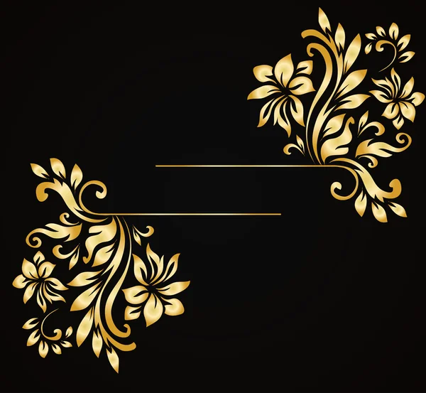 Style luxe doré éléments calligraphiques . — Image vectorielle