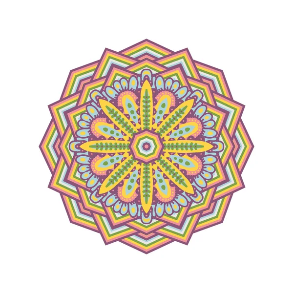 Mandala despojado ornamento geométrico . — Archivo Imágenes Vectoriales