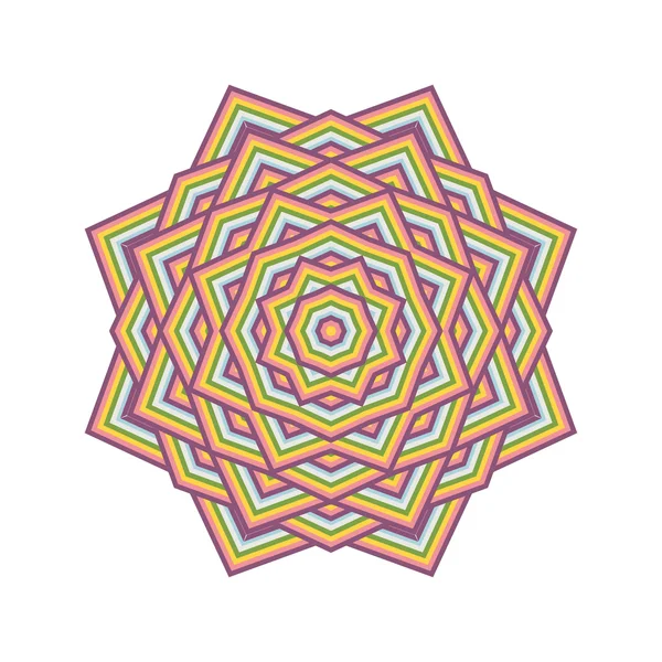 Mandala despojado ornamento geométrico . — Archivo Imágenes Vectoriales