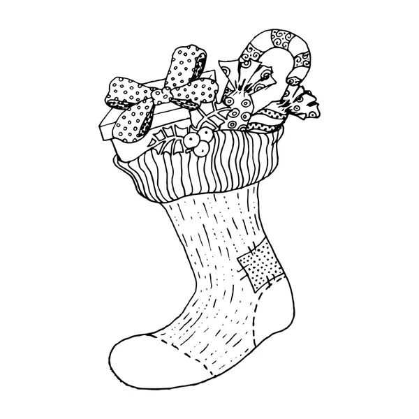 elle çizilmiş Noel çorap