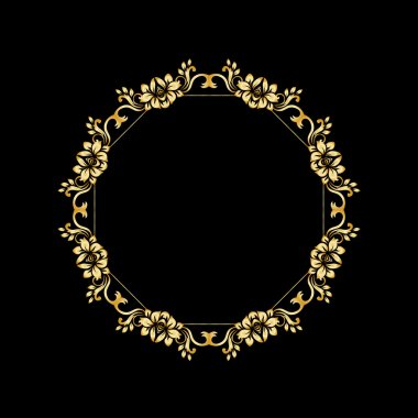 Altın kaligrafi tasarım öğeleri