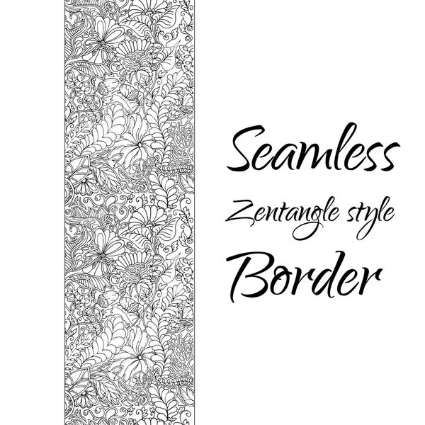 Modèle sans couture dans le style Zentangle . — Image vectorielle