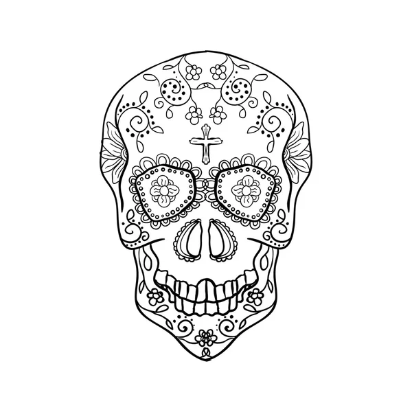 Crâne de sucre mexicain — Image vectorielle