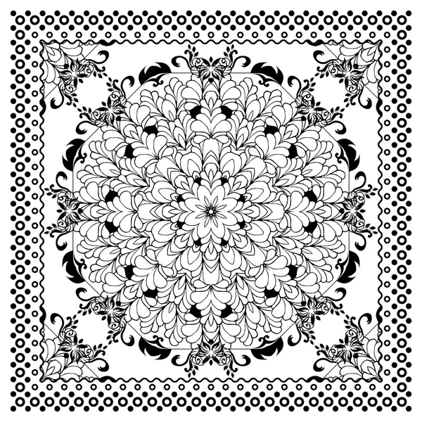 Zwarte Bandana print — Stockvector