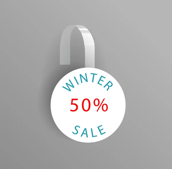 Autocollant de vente hiver avec bande transparente — Image vectorielle