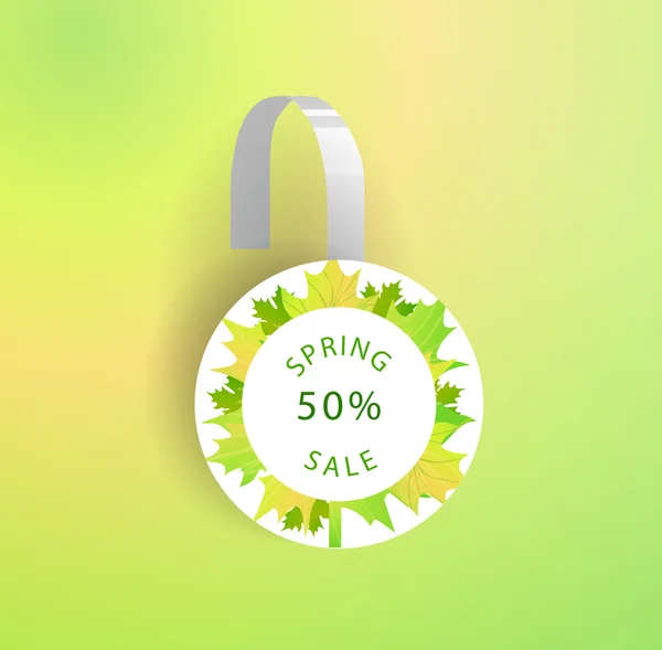 Pegatina de venta de primavera con tira transparente — Vector de stock