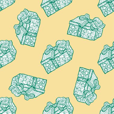 Noel Baba'nın hediye kutusu ile Seamless Modeli