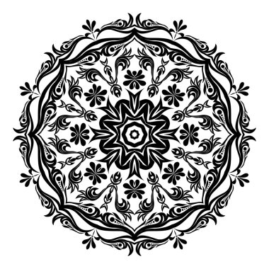 Black mandala silhouette