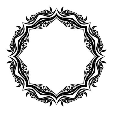 Black silhouette for calligraphic design