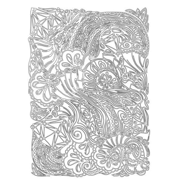 Monochrome Floral Pattern — Stock Vector