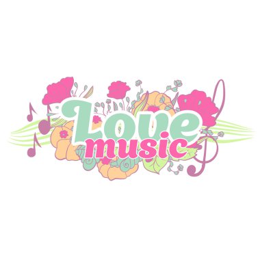 Love music typography lettering