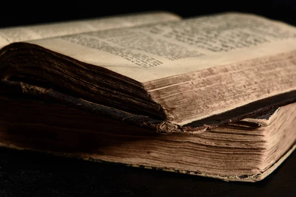 Bible Juive Vieux Livres Juifs Usés Ouvert Les Pages Des — Photo
