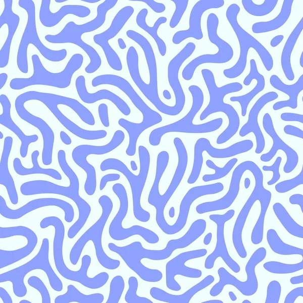 Naadloos Patroon Met Rondingen Blauwe Kleuren Abstracte Doolhof Met Afgeronde — Stockvector