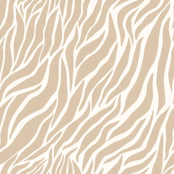 Zebra Naadloos Patroon Abstract Safari Achtergrond Beige Kleuren Trendy Vector — Stockvector