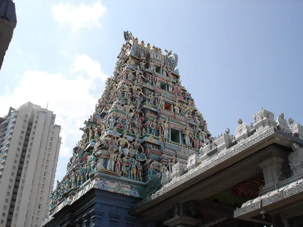 Ağustos 2012 Veya Gopuram Kule Sri Mariamman Tapınağı — Stok fotoğraf