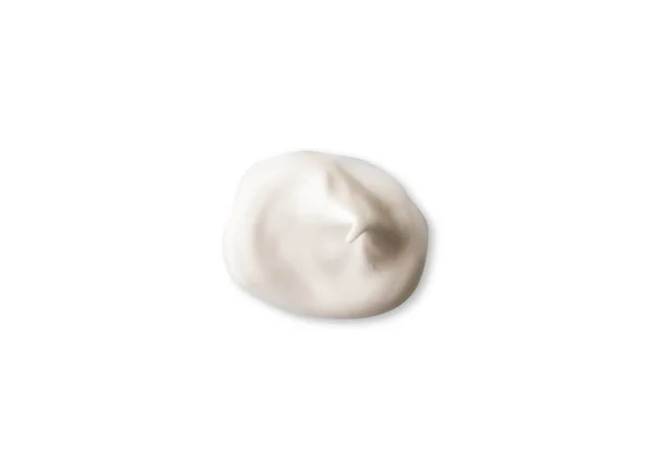 Pinceladas Correctoras Color Aisladas Sobre Fondo Blanco Mancha Crema Blanca — Foto de Stock