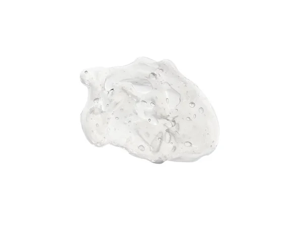 Swatch Textury Bílého Průsvitného Krému Bublinami Izolované Bílém Pozadí — Stock fotografie