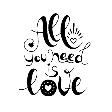 All you need is love. clipart