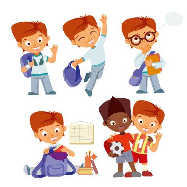 Öğrenciler erkek karakter Okulu