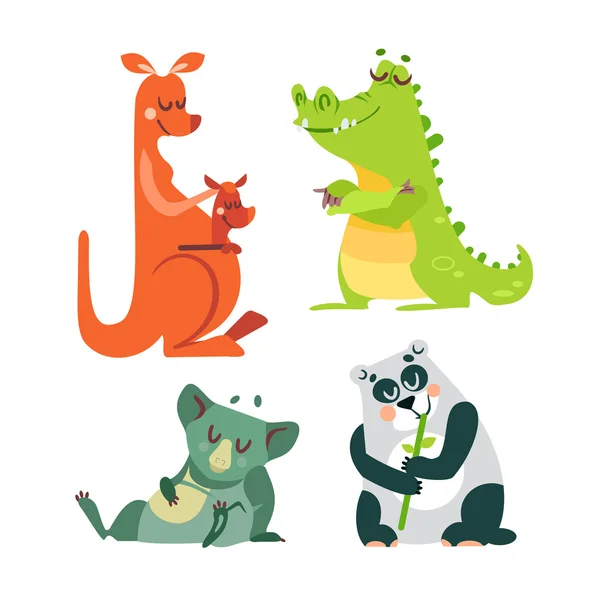 Animales de dibujos animados lindo. — Vector de stock