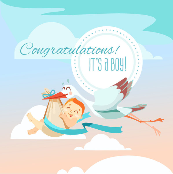 template for baby shower, it 's boy
