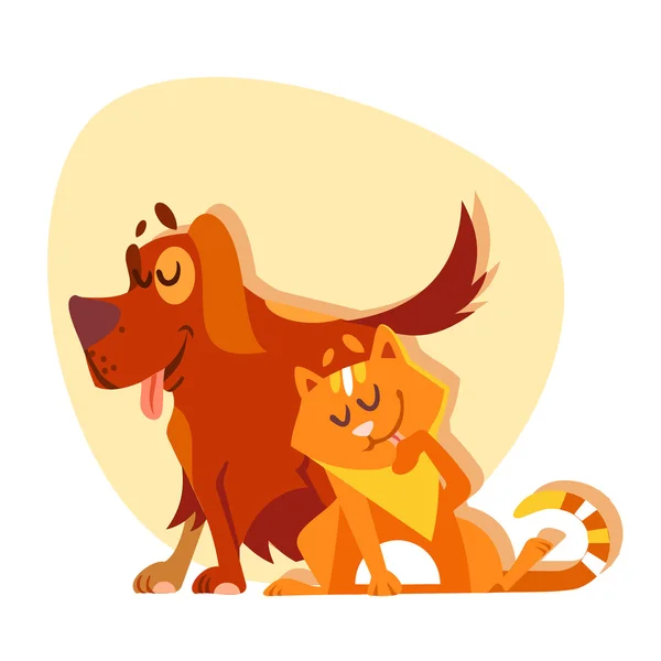 Personajes de gato y perro — Vector de stock