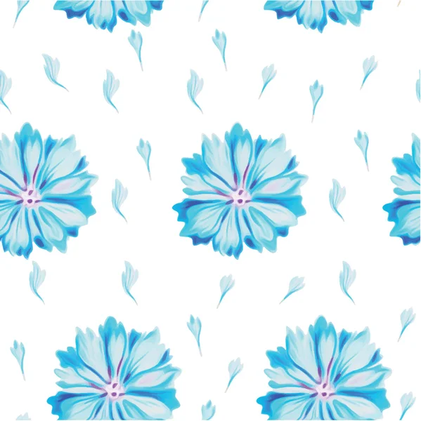 Modèle d'été sans couture avec des bleuets — Image vectorielle
