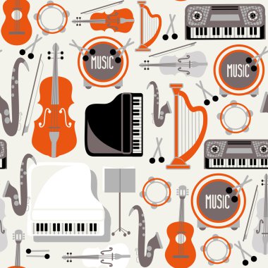 Retro müzik seamless modeli