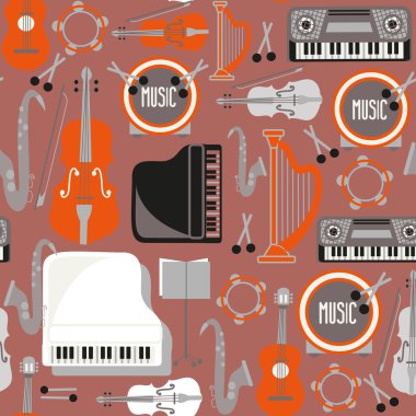 Retro müzik seamless modeli