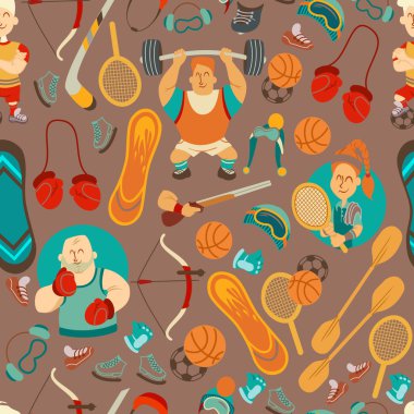 Spor oynayanlar desenle